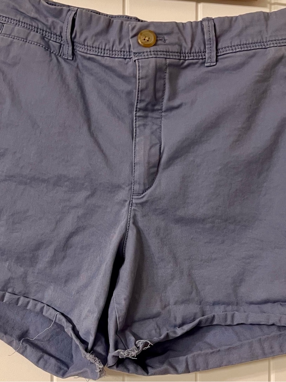 Banana Republic Women's Flat Front Shorts in Dusty Blue